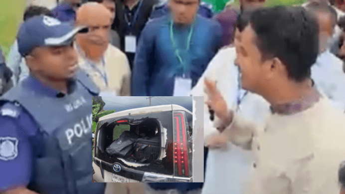 সিলেটে ফের এনসিপি নেতা সারজিসের গাড়িতে হামলা