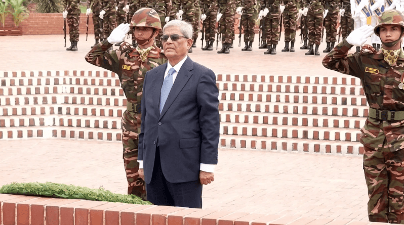 জাতীয় স্মৃতিসৌধে রাষ্ট্রপতি মির্জা ফখরুল ইসলাম আলমগীরের শ্রদ্ধা নিবেদন