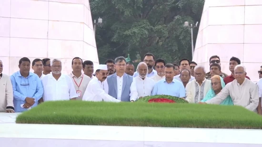 বিএনপির ৪৮তম প্রতিষ্ঠাবার্ষিকীতে জিয়াউর রহমান ও খালেদা জিয়ার সমাধিতে শ্রদ্ধা